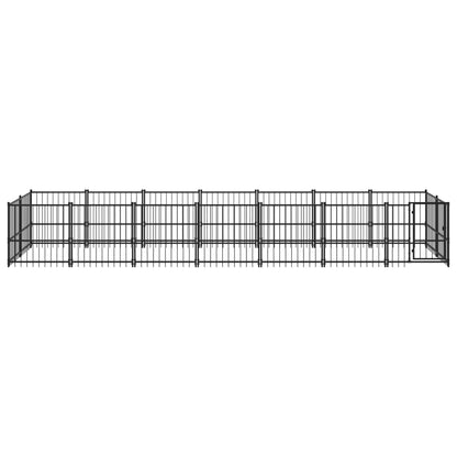 Outdoor Dog Kennel Steel 13.14 m²
