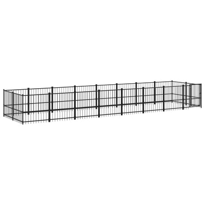 Outdoor Dog Kennel Steel 15.02 m²