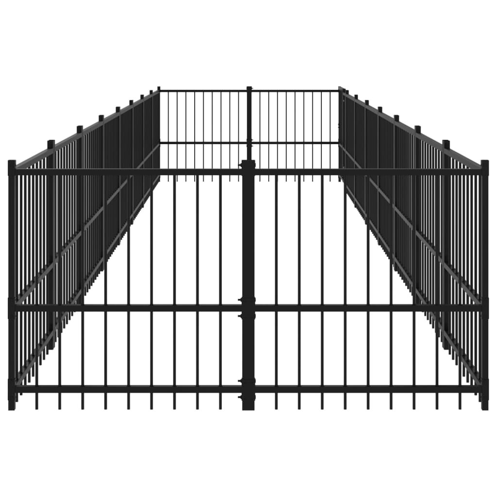 Outdoor Dog Kennel Steel 15.02 m²