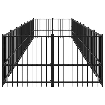 Outdoor Dog Kennel Steel 15.02 m²