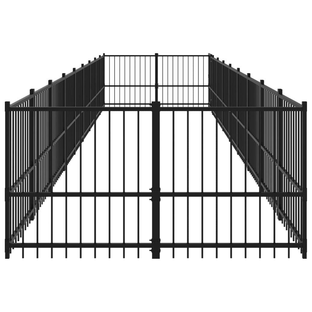 Outdoor Dog Kennel Steel 16.89 m²