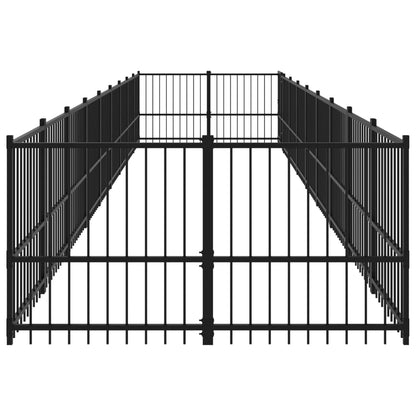Outdoor Dog Kennel Steel 16.89 m²