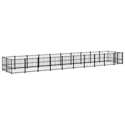 Outdoor Dog Kennel Steel 18.77 m²