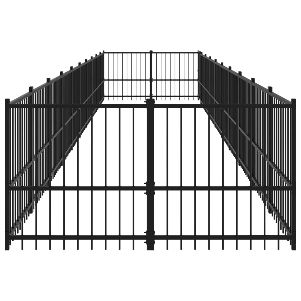 Outdoor Dog Kennel Steel 18.77 m²