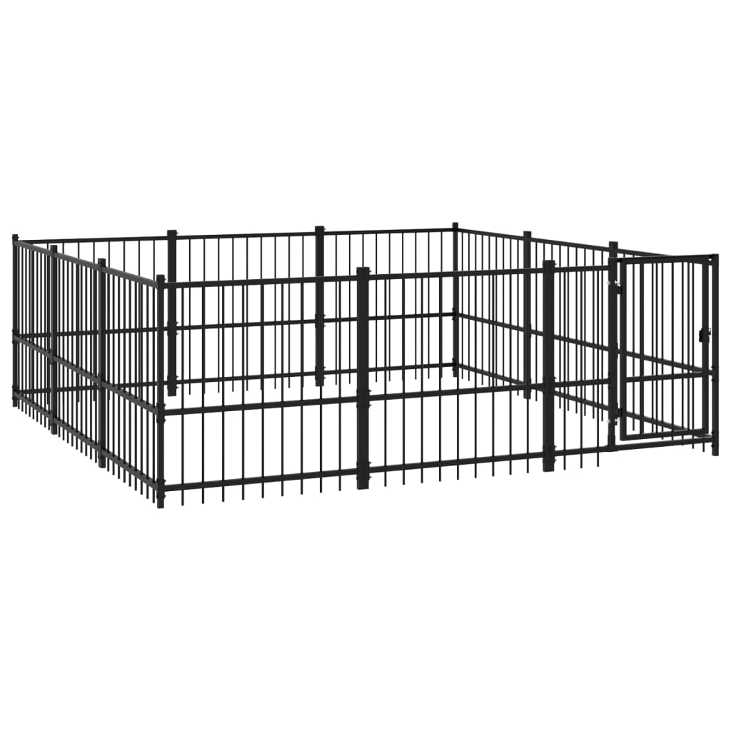 Outdoor Dog Kennel Steel 8.47 m²