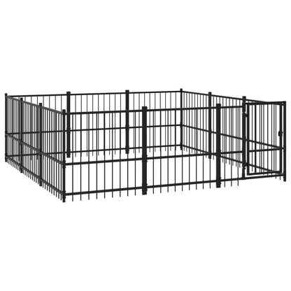 Outdoor Dog Kennel Steel 8.47 m²
