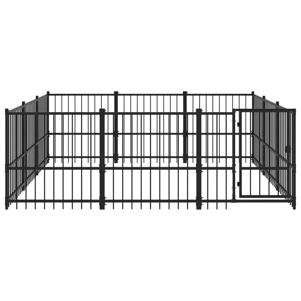 Outdoor Dog Kennel Steel 8.47 m²