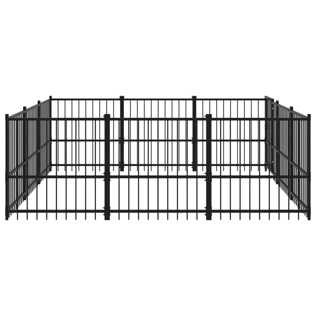 Outdoor Dog Kennel Steel 8.47 m²