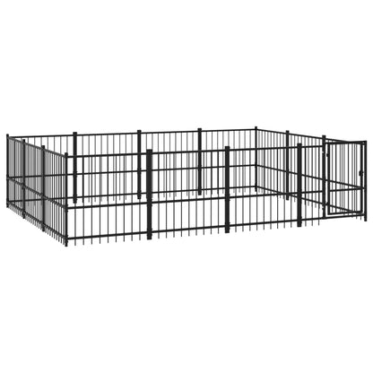 Outdoor Dog Kennel Steel 11.58 m²