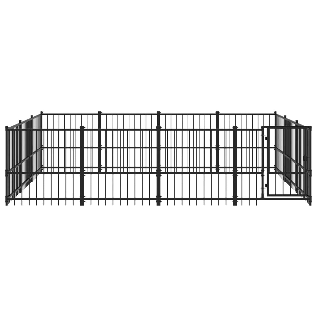 Outdoor Dog Kennel Steel 11.58 m²