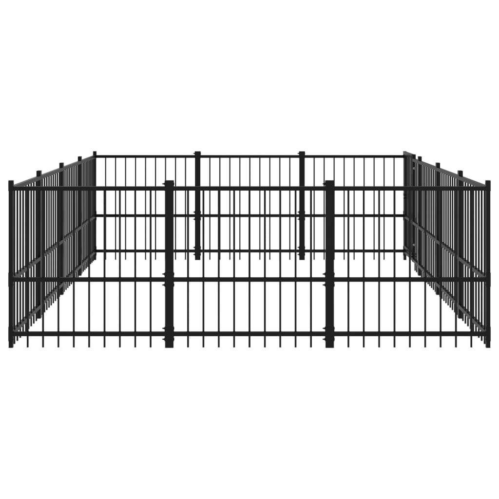 Outdoor Dog Kennel Steel 11.58 m²