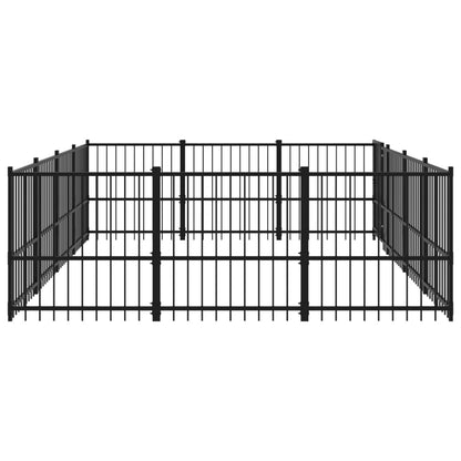 Outdoor Dog Kennel Steel 11.58 m²