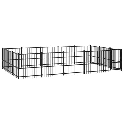 Outdoor Dog Kennel Steel 14.11 m²