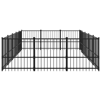 Outdoor Dog Kennel Steel 14.11 m²