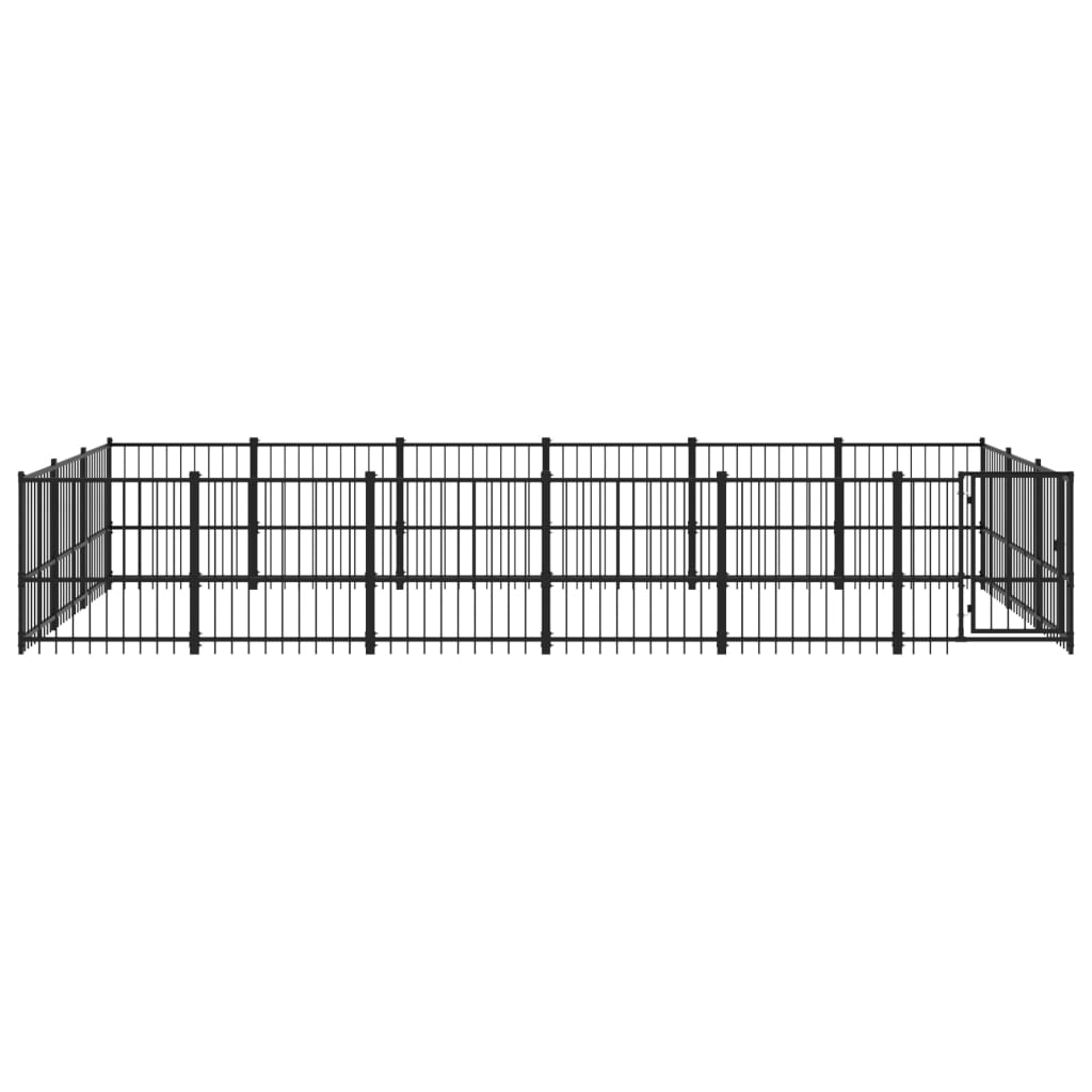Outdoor Dog Kennel Steel 16.94 m²