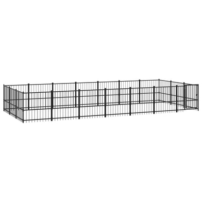 Outdoor Dog Kennel Steel 19.76 m²