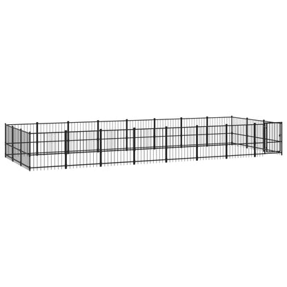 Outdoor Dog Kennel Steel 22.58 m²