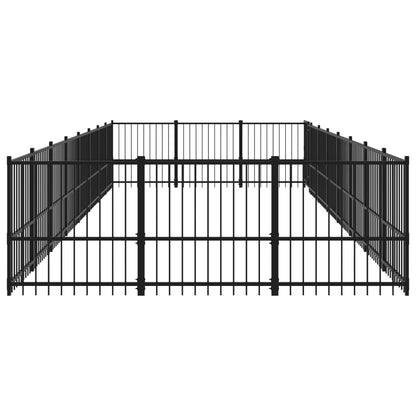 Outdoor Dog Kennel Steel 22.58 m²
