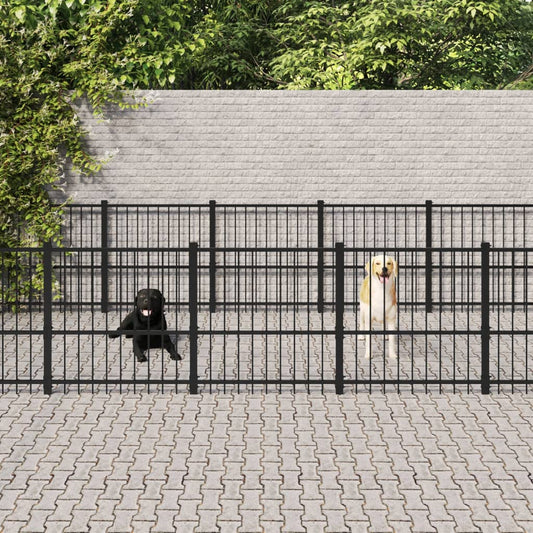 Outdoor Dog Kennel Steel 25.4 m²