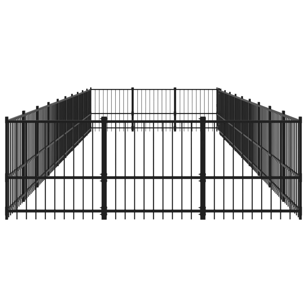Outdoor Dog Kennel Steel 28.23 m²