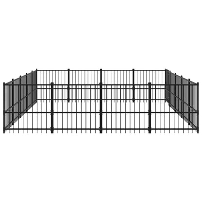 Outdoor Dog Kennel Steel 18.82 m²