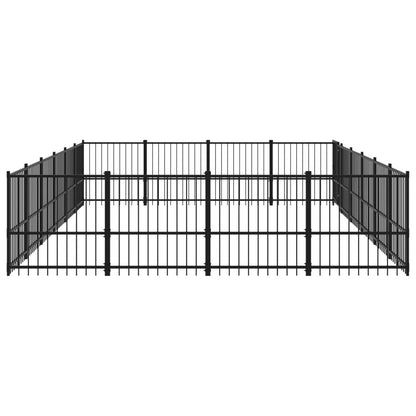 Outdoor Dog Kennel Steel 22.58 m²