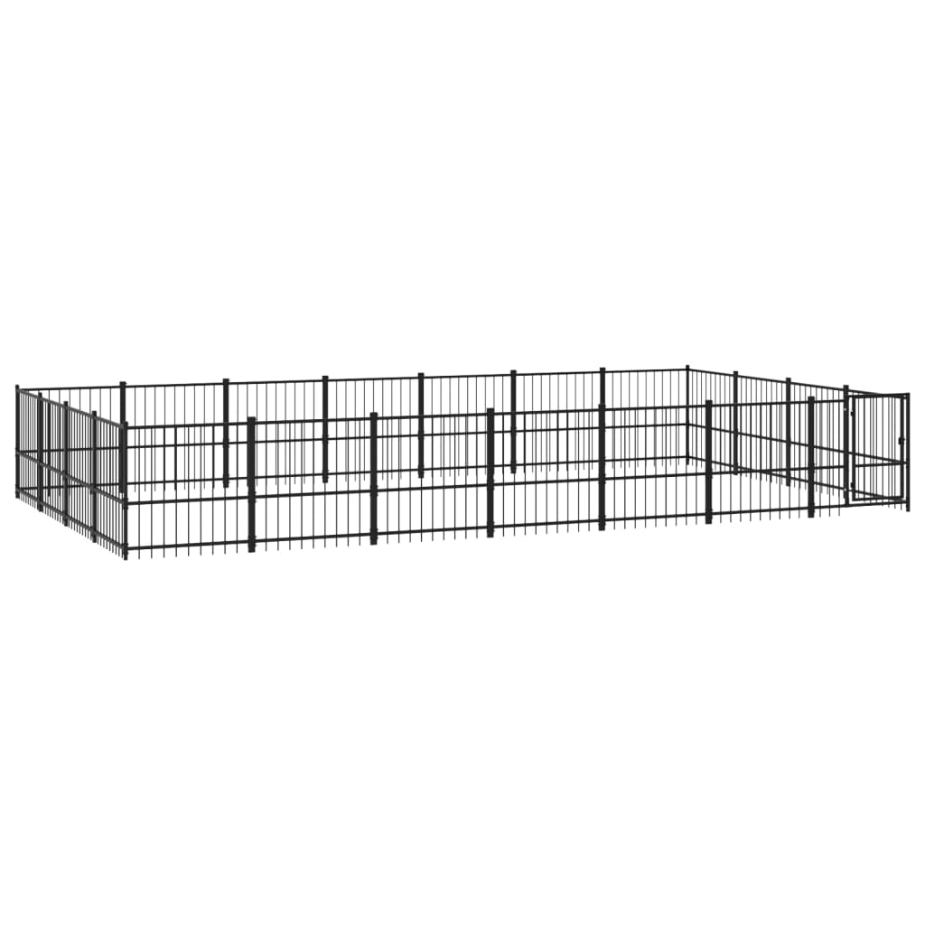 Outdoor Dog Kennel Steel 26.35 m²