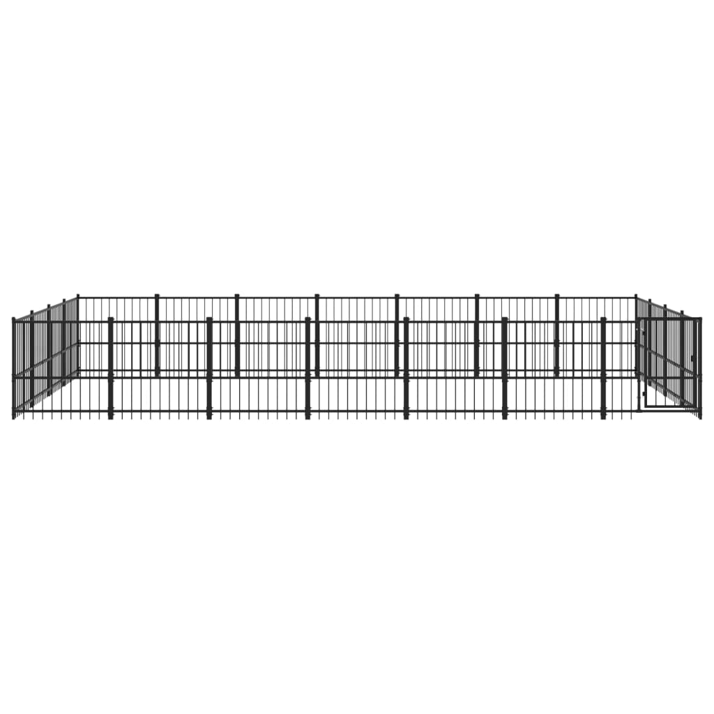 Outdoor Dog Kennel Steel 26.35 m²