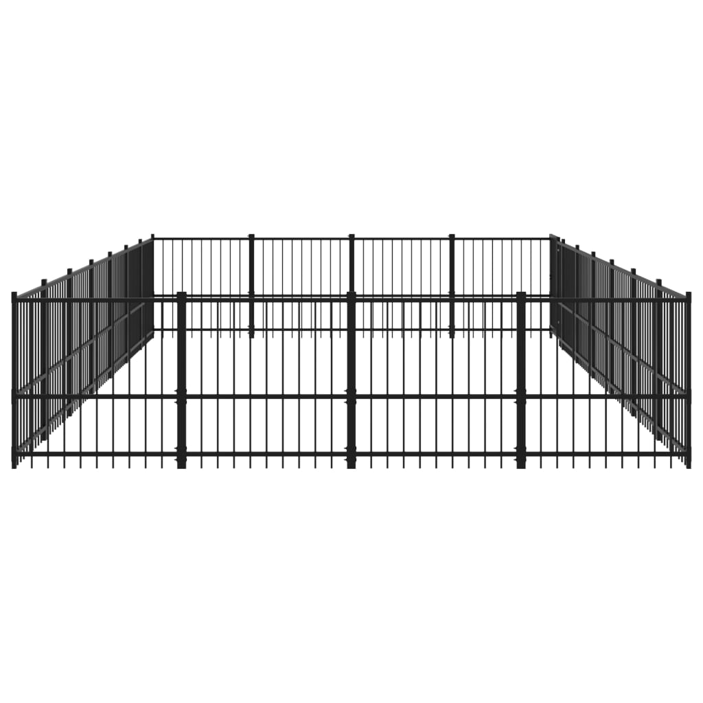 Outdoor Dog Kennel Steel 26.35 m²