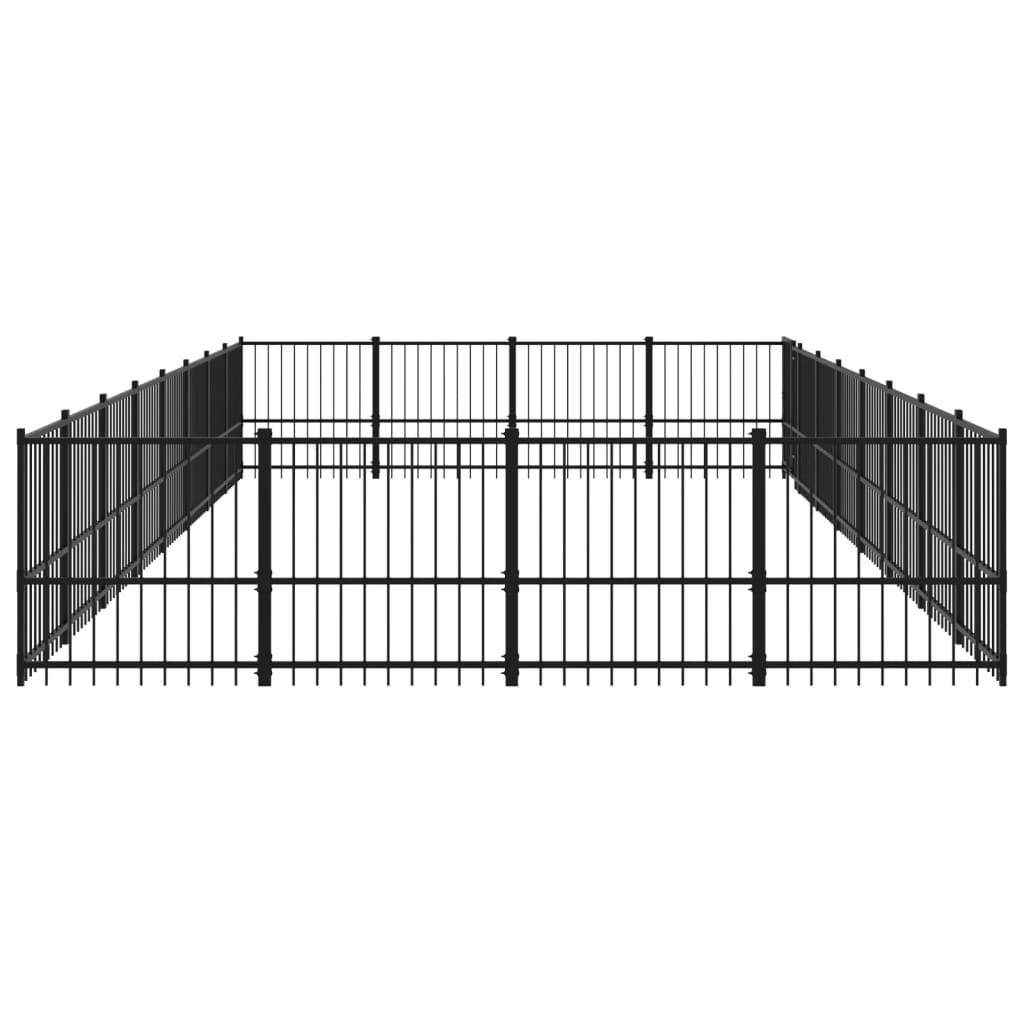 Outdoor Dog Kennel Steel 30.11 m²