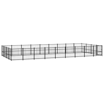 Outdoor Dog Kennel Steel 33.87 m²