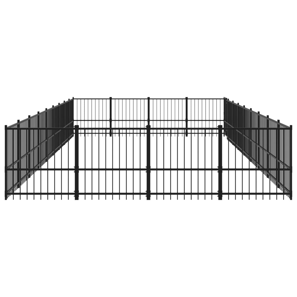 Outdoor Dog Kennel Steel 33.87 m²