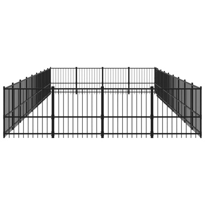 Outdoor Dog Kennel Steel 33.87 m²