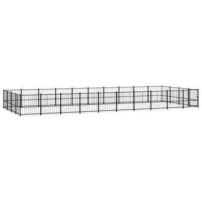 Outdoor Dog Kennel Steel 37.64 m²