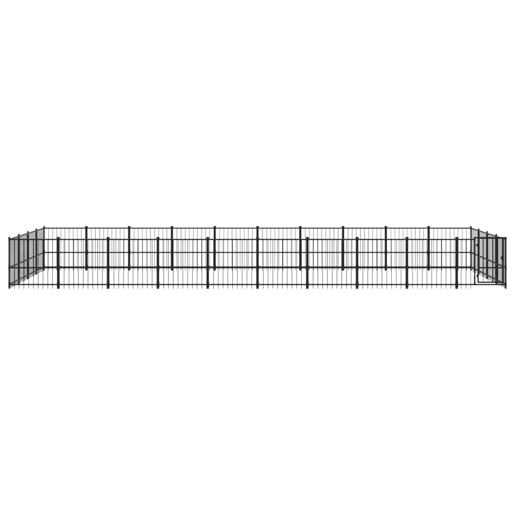 Outdoor Dog Kennel Steel 37.64 m²