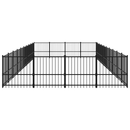 Outdoor Dog Kennel Steel 37.64 m²