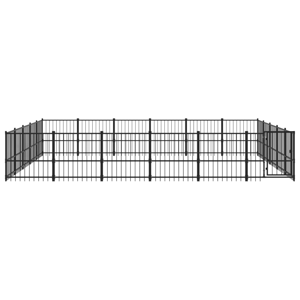 Outdoor Dog Kennel Steel 28.23 m²