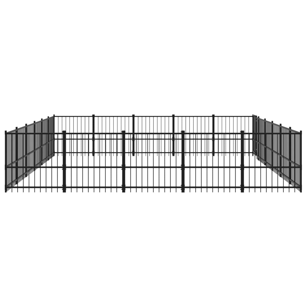 Outdoor Dog Kennel Steel 28.23 m²