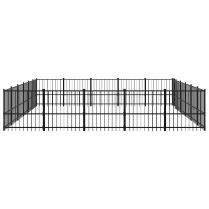 Outdoor Dog Kennel Steel 28.23 m²