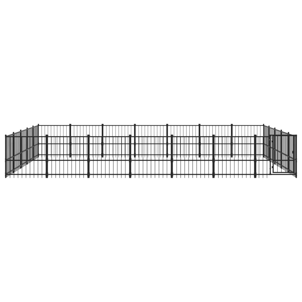 Outdoor Dog Kennel Steel 32.93 m²