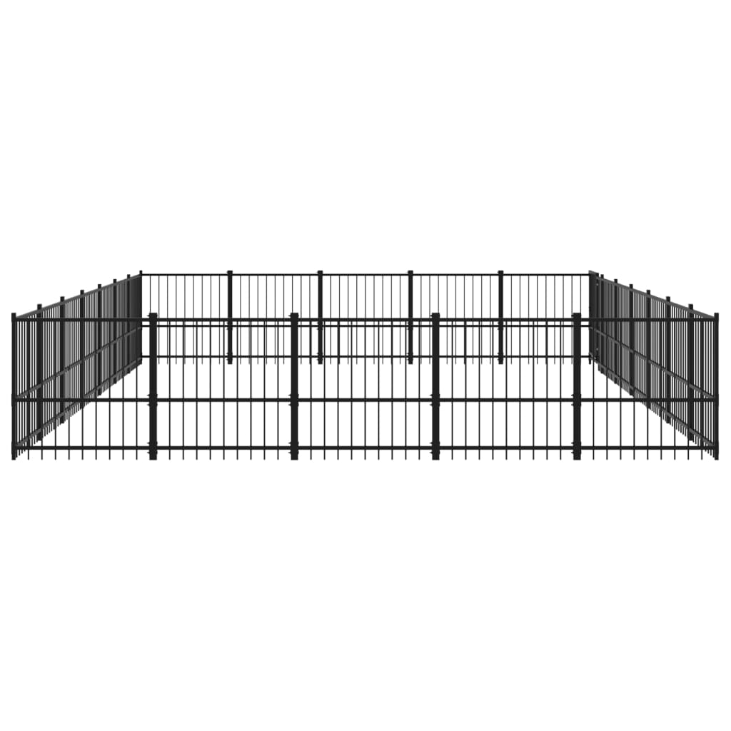 Outdoor Dog Kennel Steel 32.93 m²