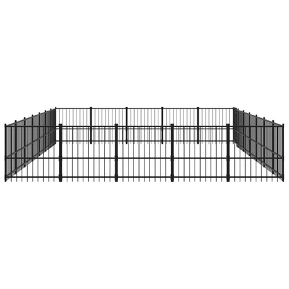 Outdoor Dog Kennel Steel 32.93 m²