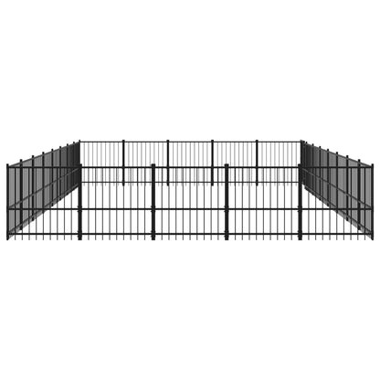 Outdoor Dog Kennel Steel 37.64 m²