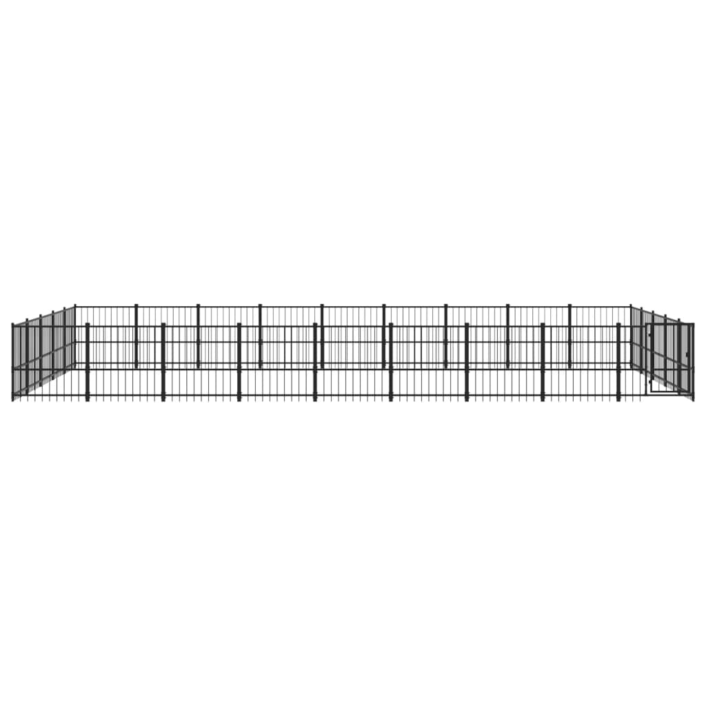 Outdoor Dog Kennel Steel 42.34 m²