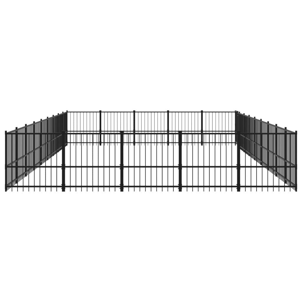 Outdoor Dog Kennel Steel 42.34 m²