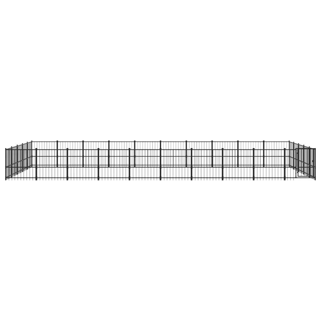 Outdoor Dog Kennel Steel 47.05 m²