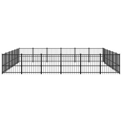 Outdoor Dog Kennel Steel 33.87 m²