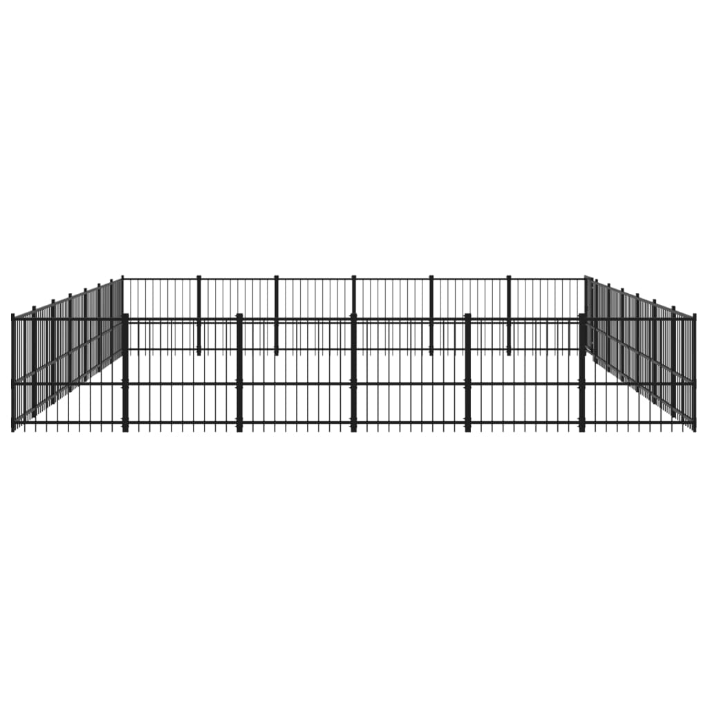 Outdoor Dog Kennel Steel 39.52 m²