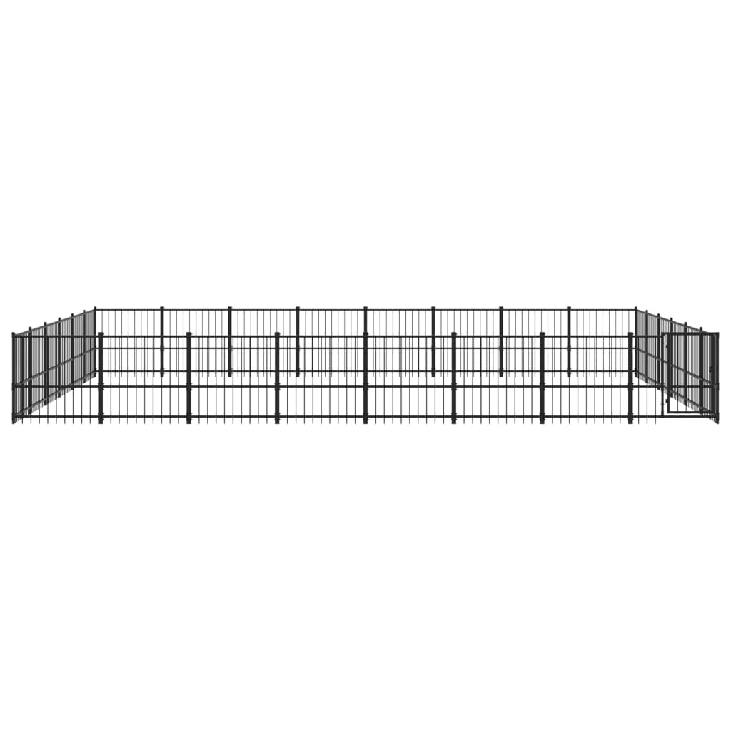 Outdoor Dog Kennel Steel 45.16 m²