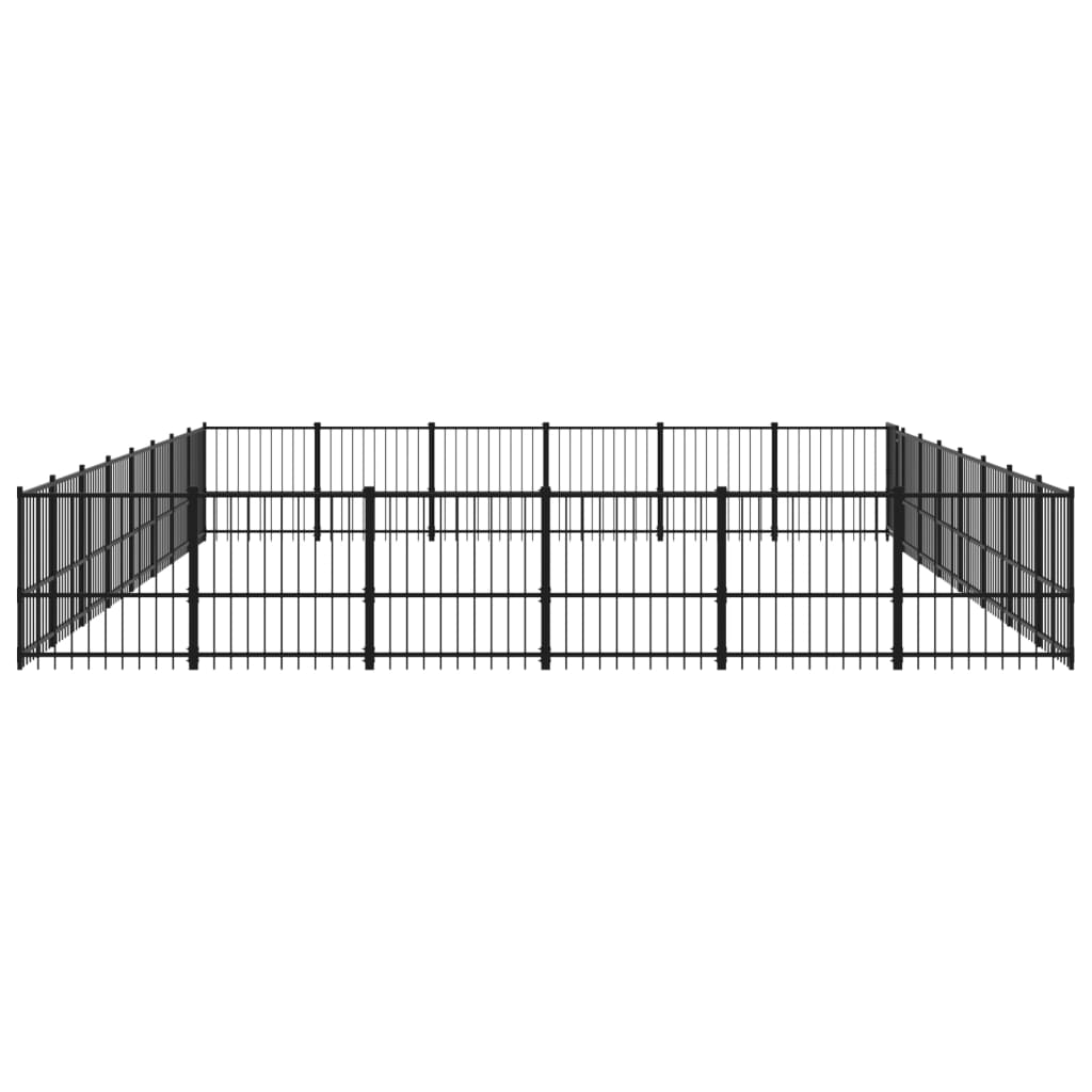 Outdoor Dog Kennel Steel 45.16 m²